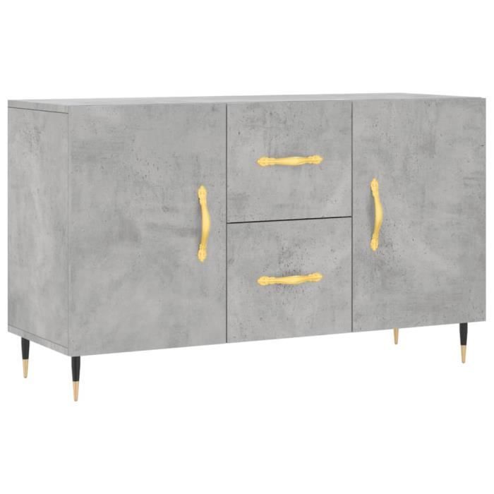 VidaXL Buffet gris béton 100x36x60 cm bois d'ingénierie 828152