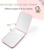 LED Vanity Makeup Mirror 1X/3X Magnification Compact Cosmetic Mirror with Light Cell Batteries Mini Portable for Purse Travel