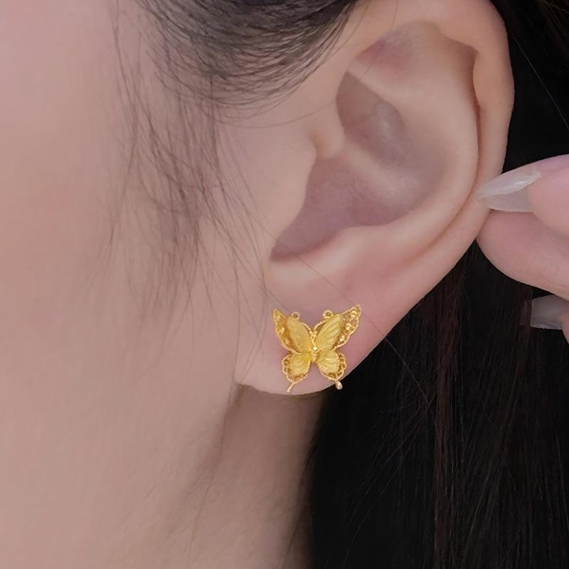 Classic hollow out butterfly earrings for women luxury design new in fashion and elegant earings stud party gifts