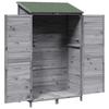 Garden Shed Gray 106.5 x 56 x 176 cm Solid Spruce Wood