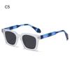 Ochelari de Soare Dublu Culoare cu Brațe Stripate Vintage Protecție UV400 Ochelari Trendy de Designer pentru Femei
