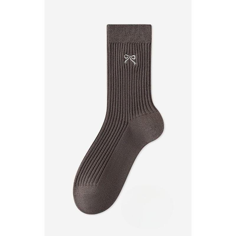 Women's Autumn Antibacterial and Deodorizing Socks, Pure Cotton Mid-calf Socks, Breathable and Sweat-absorbing Versatile Socks