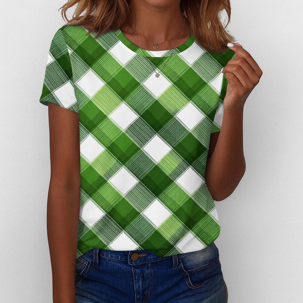 Women's T Shirt Tee Print Short Sleeve Daily Weekend Fashion Basic Regular Top  St. Patrick's Day