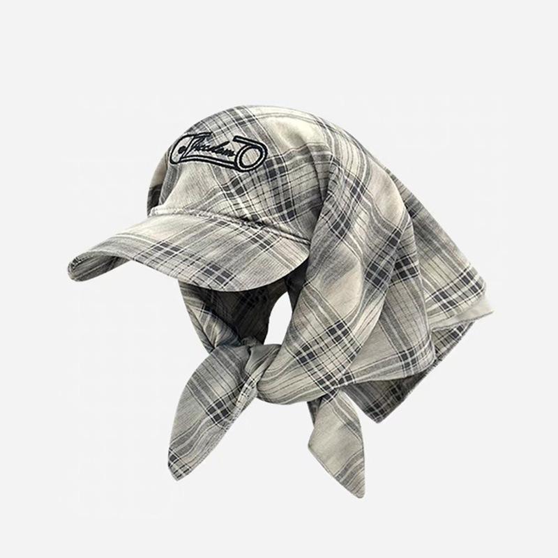 

Корейский клетчатый платок на голову, кепка-утка, женская, для путешествий, новый стиль, уличная бейсболка от солнца и для защиты от солнца Adjustable хаки