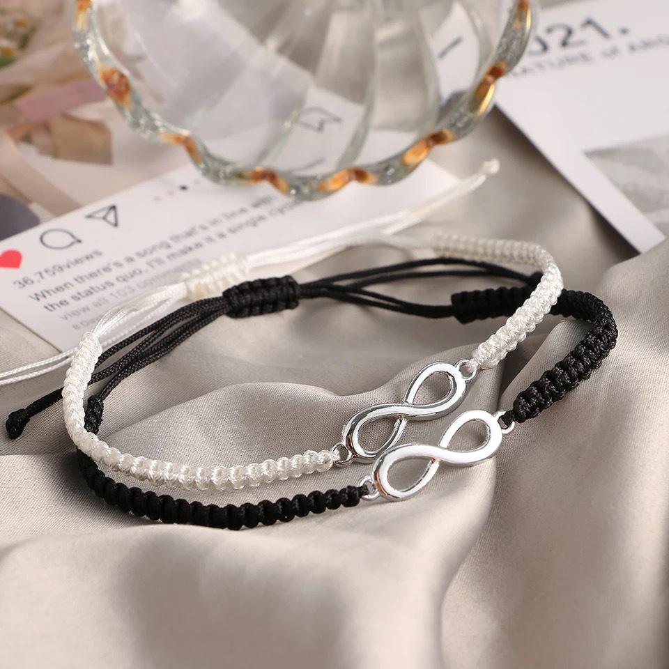 8-Shaped Lucky Hand Rope: European Style Adjustable Couple Bracelet