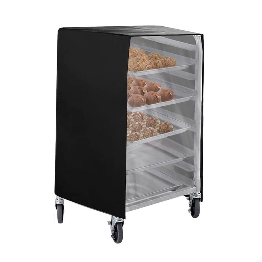 Oxford Cloth Bread Rack Cover with Zipper 10 Tier Sheet Pan Rack Dust Cover with Ventilation for Moisture and Dust Protection