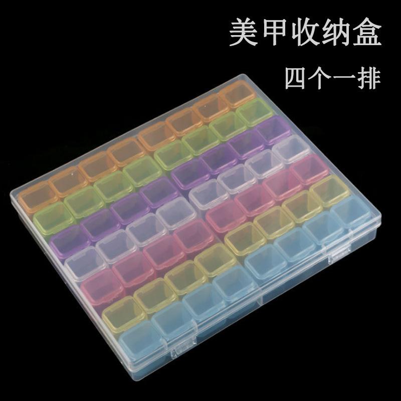 28/56 Grids DIY Diamond Jewelry Storage Box Grids Clear Nail Art Rhinestones Tools Display Storage Case Organizer Box