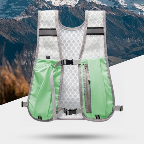 Utendørs hydreringssekk pustende mesh fjellklatring vest ryggsekk vestveske med justerbare spenner oppbevaring for vannflaske