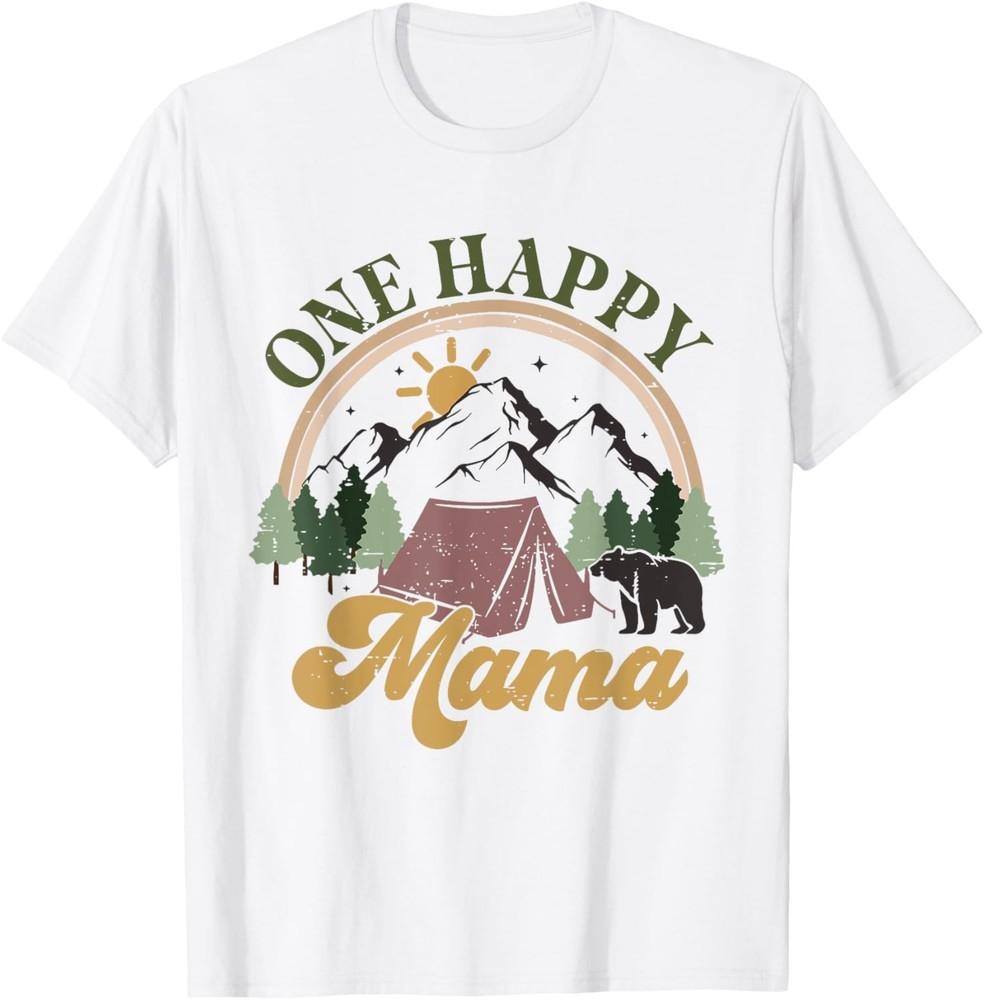 Cute One Happy Camper Birthday Decorations One Happy Mama T-Shirt Unisex T-Shirt XXXXL