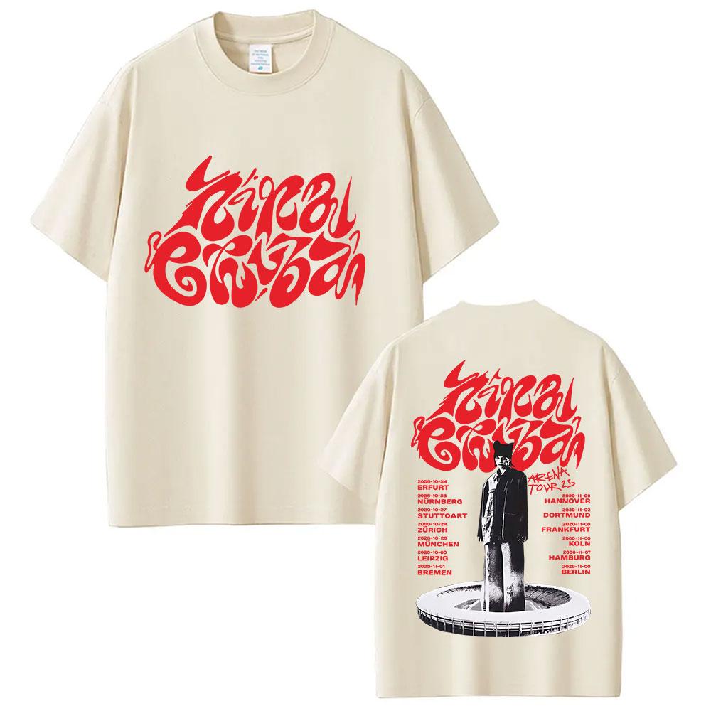 Sängerin Nina Chuba Arena Tour 2026 Grafik T-Shirt Herren Damen Hip Hop Rundhals Baumwolle T-Shirts Mode Übergroß Kurzarm T-Shirts