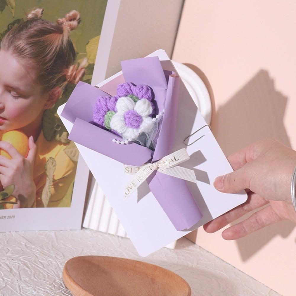 Three-dimensional Flower Bouquets Cards Handmade Flower Greeting Cards  Mother's Day