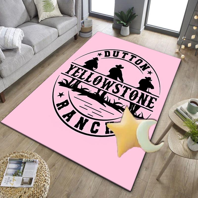 Western Adventure Romance Office Rug Chair Mat, Game Carpet, Suitable for Front Door, Bedroom, Living Room, Desk, Holiday Gift