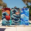 Towel Textile Bathrobe Beach Quick-Drying Ocean Lightweight Waves Portable Camping Swim Cartoon Pool Travel