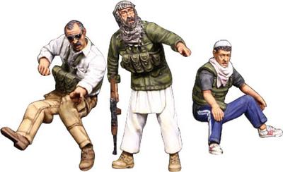 Valkyrie Miniature 1/35 Scale Resin Kit: Modern Middle Eastern Militia In an Armored Truck (3 Figures) VM35009