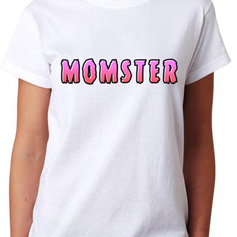 Monster Mum T Shirt Momster Ladies Funny Top Mummy Unisexs
