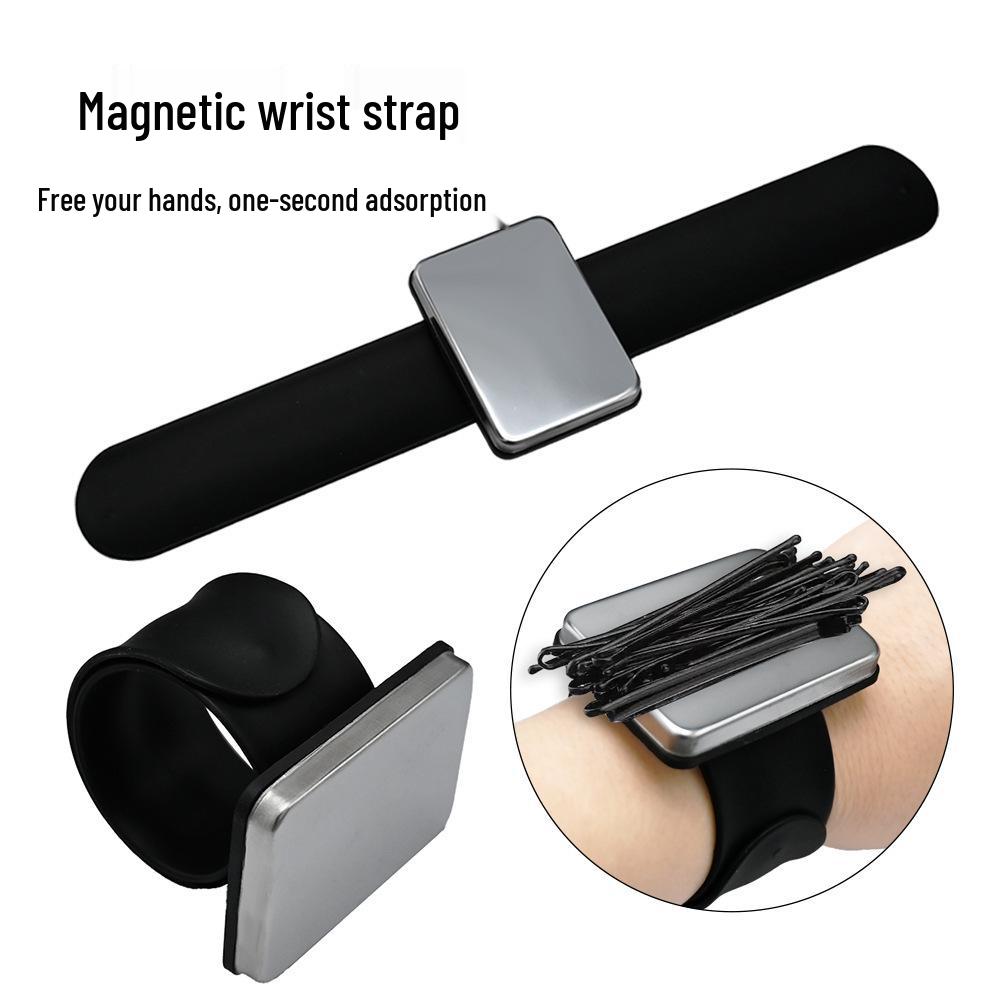 Magnetic Hairpin Wrist Strap for Hairdressing and Styling