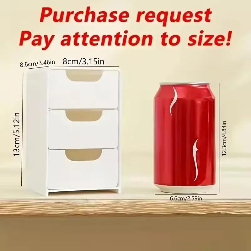 Elegante Organizer da Scrivania a 3 Ripiani con Cassetti - Ideale per Forniture da Ufficio, Portagioie e Porta Cosmetici - Scatola Divisoria Portatile