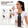 Bakır Şişe Taşıma Çantası ile İçme Suyu için BPA İçermez Sızdırmaz Bağışıklığı Güçlendirir Sindirim ve Karaciğer Sağlığını Destekler Ayurveda'dan İlham Alınmıştır - 1 Litre