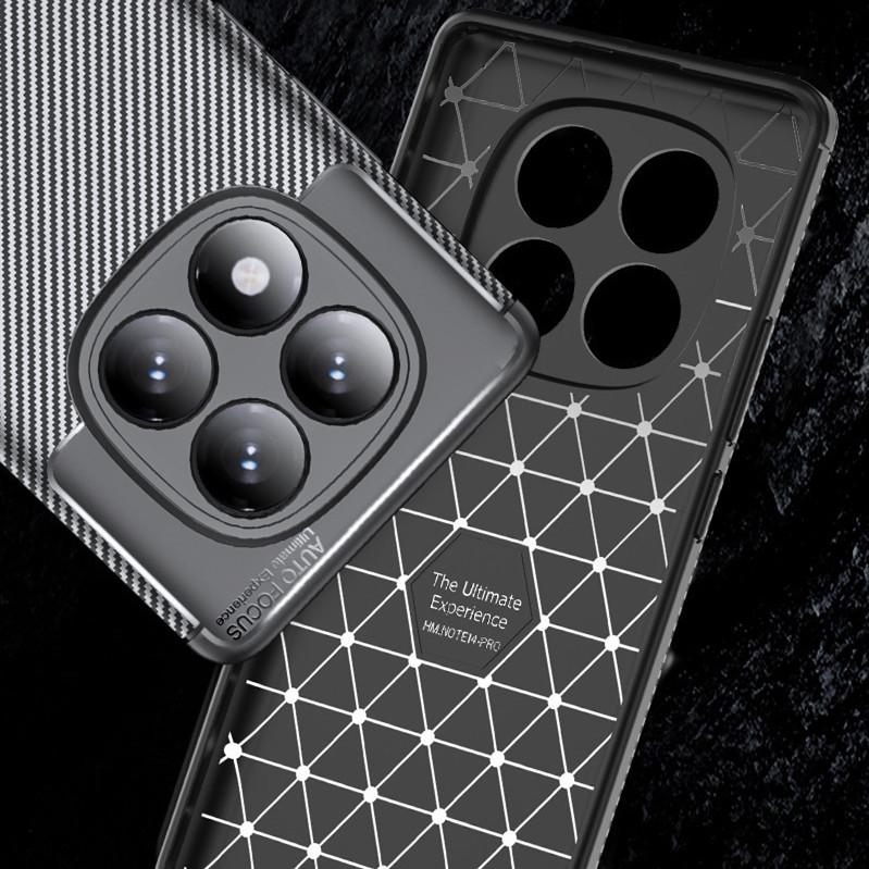 For Redmi Note 14 Pro+ Case For Redmi Note 14 Pro 4G 5G Cover Carbon Fiber Shockproof Silicone Bumper For Redmi Note 14 4G 5G
