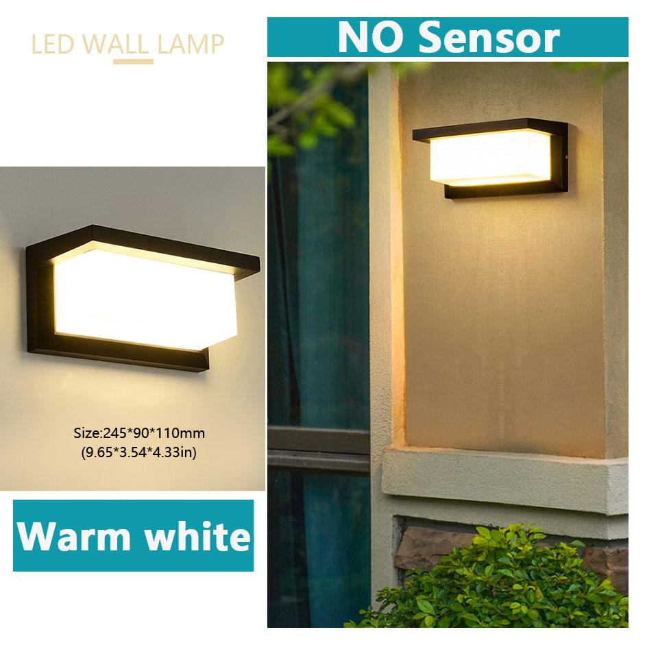 

Светодиодные настенные светильники с датчиком движения AC85-265V 16W/30W ABS водонепроницаемые для внутреннего садового украшения наружных настенных светильников для крыльца 16W