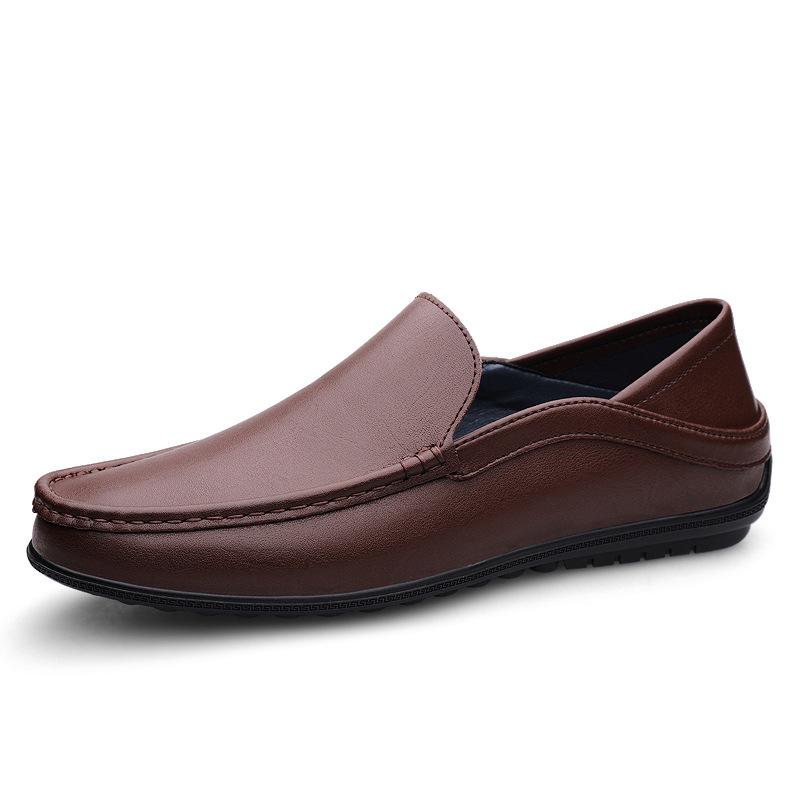 Men's Leather Loafers: Slip-On Low-Top Casual Driving Mules for Spring/Summer