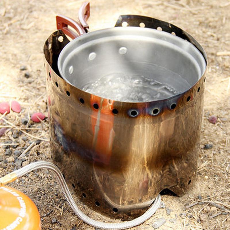 Газовая Плита Титановый Ветрозащитный Экран Наружные Туристические Плиты Ветрозащитный Складной Плита Газовая Плита Ветрозащитные Экраны