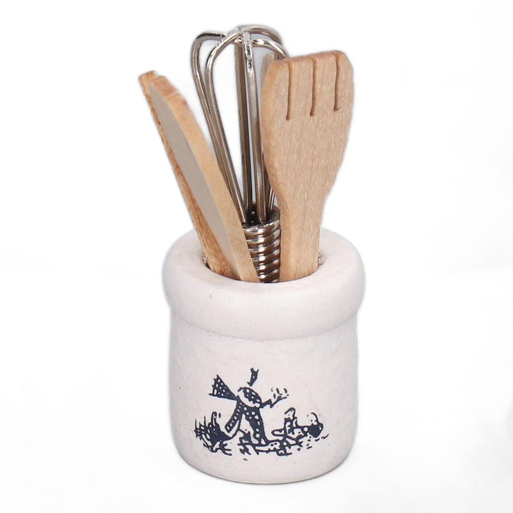 5 sztuk 1:Miniatury w skali 1/12 Akcesoria kuchenne do domku dla lalek Ubijak do jaj Nóż Widelec Łyżka Dekoracja kuchni