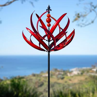 Girandole a Vento da Esterno - Girandole Sculture a Vento in Metallo da Esterno Extra Large con Picchetto, Mulini a Vento per il Giardino, Arte da Giardino Decorazione per Prato da Giardino