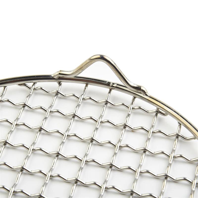 Stainless Steel Round Bbq Net Grill Mesh Roast Nets Bacon Grill Tool Iron Nets Non-Stick Bbq Mat Grid Outdoor Barbecue Accessory
