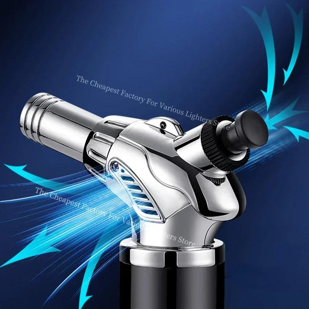 3- Fire Jet Flame Kitchen Metal Gun 1300°C Welding Torch Windproof Cooking BBQ Inflatable Butane Gas Cigar Lighter Outdoor 2024