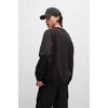 Hugo Black Relaxed Fit Cotton Terry Sweatshirt S24