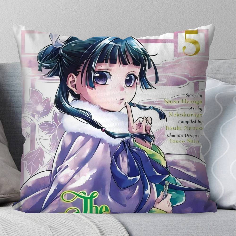 Anime Die Tagebücher der Apothekerin Kissenbezug Quadratisches Kissen Schlafzimmer Sofa Freizeit Komfortkissen Auto Wohnzimmer Heimdekoration