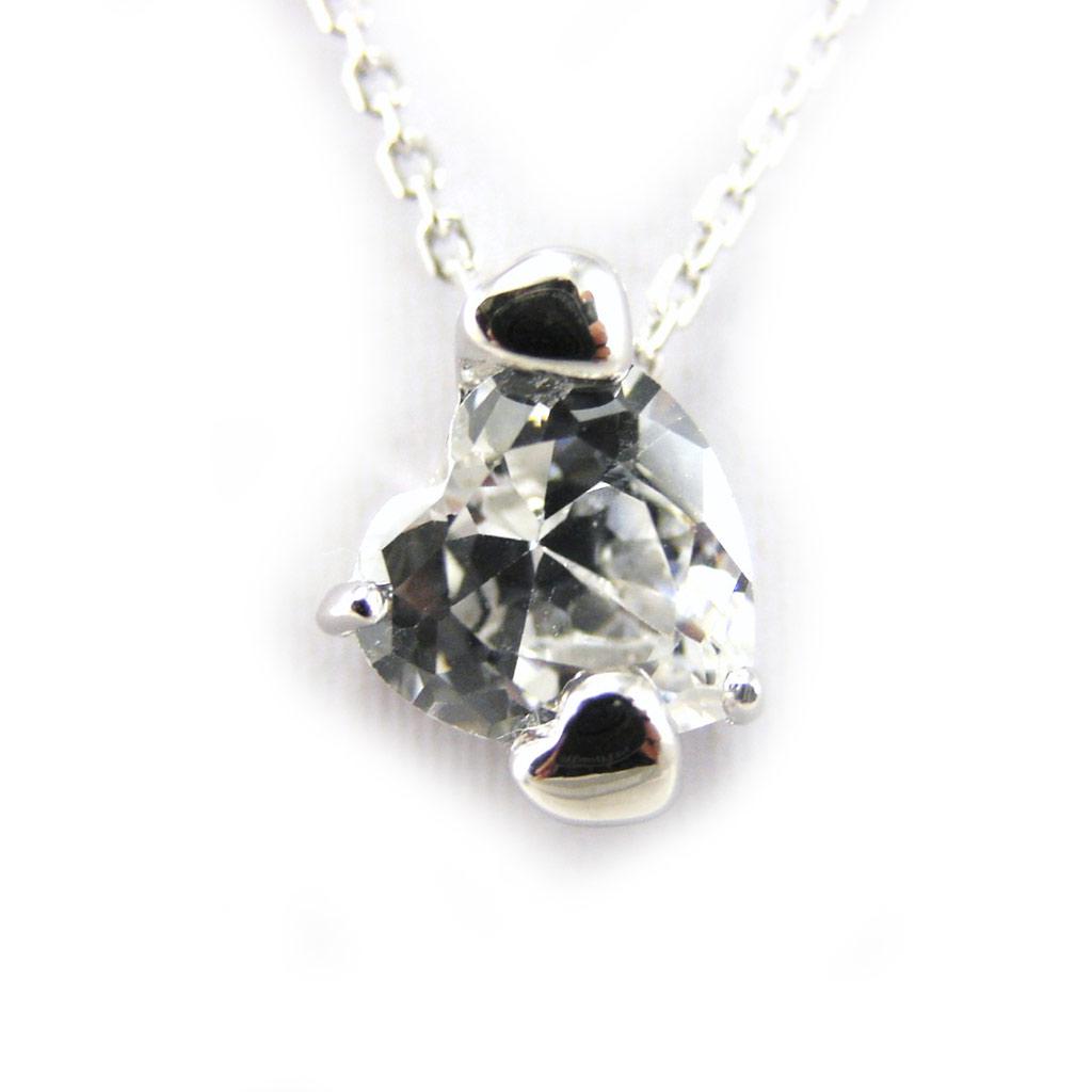 Altesse [F7110] - Silver Necklace 'Love Sweet Love' White