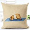 Hamster Yoga Cushion Cover Cotton Linen Pillow Case Animal Hamster Painting Decorative Pillowcase Home Accessories Cushion Cover