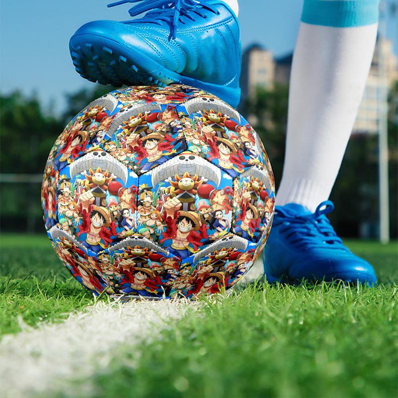 One Piece Print Size 5 Soccer Ball, PU Wear Resistant Football for Match Training and Daily Practice, Birthday Gift for Soccer Fans
