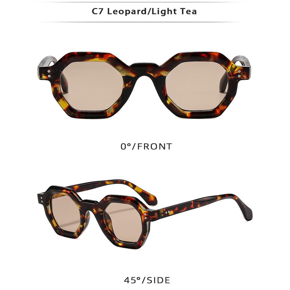 Polygonal Sun Glasses Anti-Reflective Round Frame Sunglasses Uv400 Sunglasses Classic Retro Eyewear For Shopping Outdoor Travel