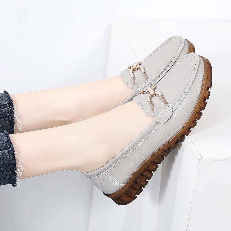 Fashion Women Flats Fashion Genuine Leather Wedge Retro Women Shoe Tassel Women's loafers Slip On Soft Women's moccasins Plus Size