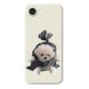 For iPhone 16e Case Garbage Bag Dog Pattern Printing Straight Edge TPU Phone Back Cover