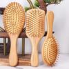 Wooden Scalp Massage Comb: Air Cushion Smoothing Comb for Long, Curly Hair