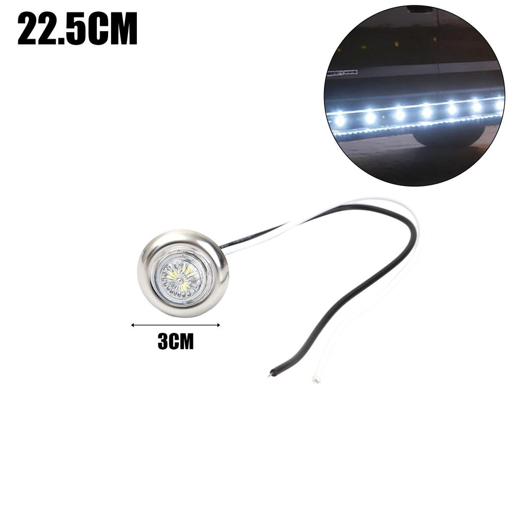 Car Vans Front and Rear Indicator Lights Boat Rear Night Driving Safety Warning Portable Round LED Headlight Side Marker Light