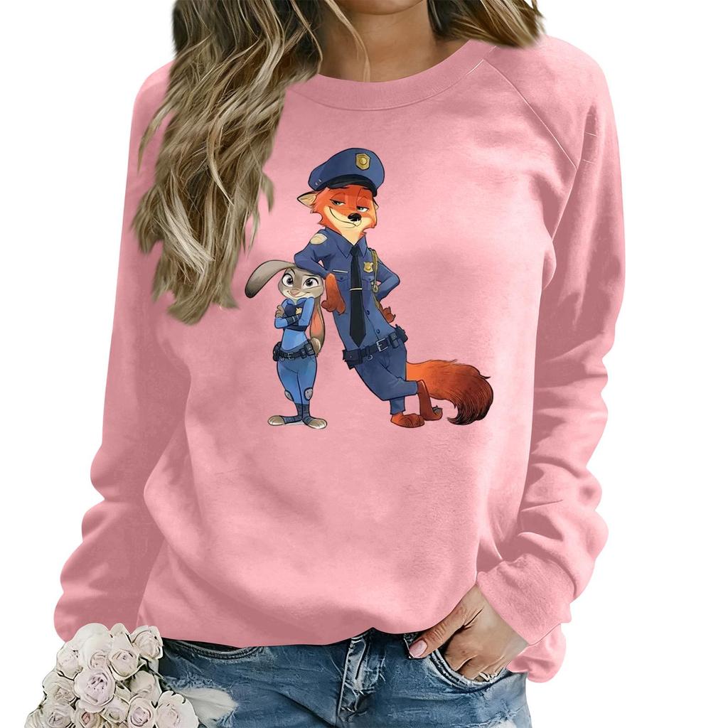 Women's Fashion Casual Long Sleeve Loose Printed Sweatshirt