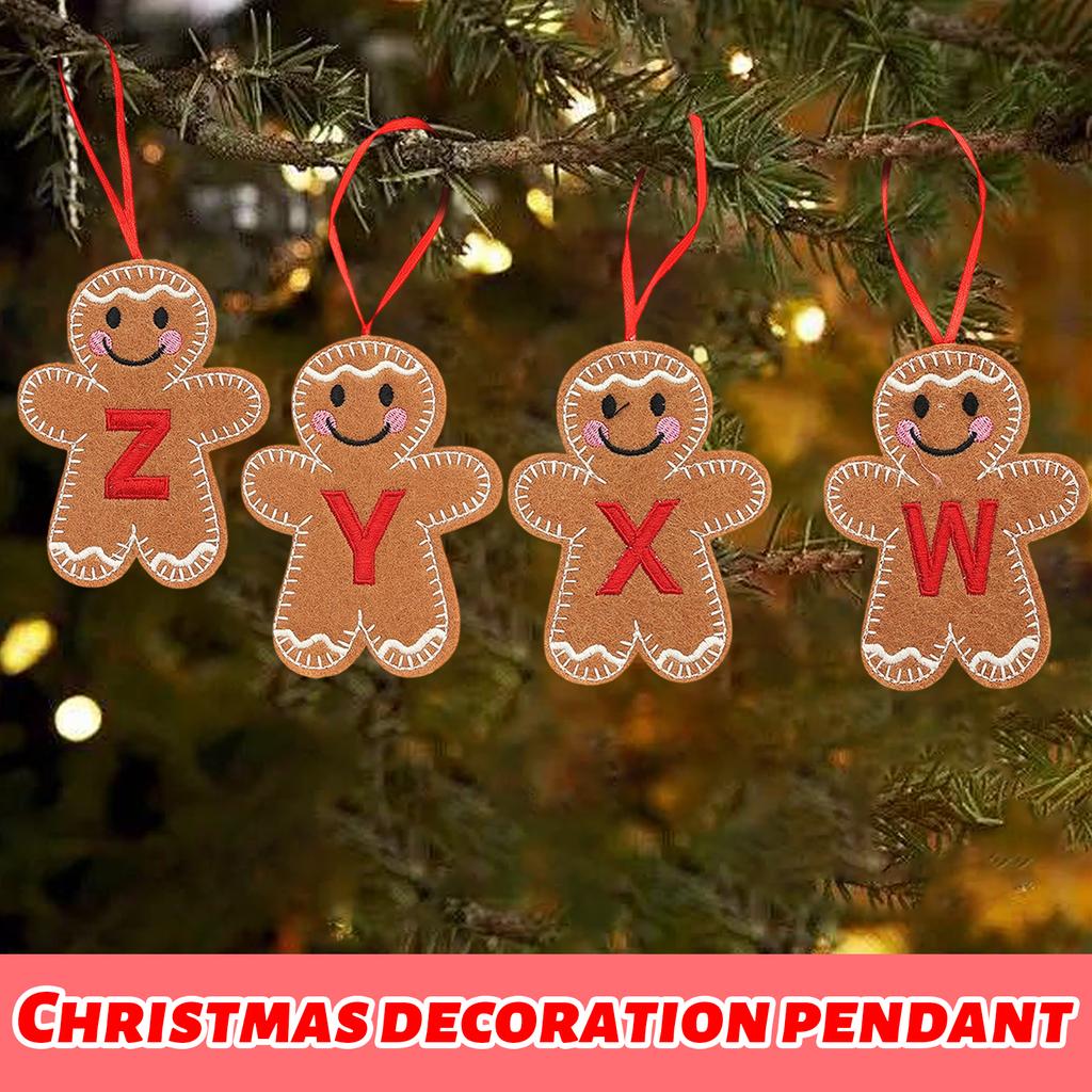 Christmas Gingerbreads Man Decorative Pendant Christmas Tree Pendant Christmas Letter Biscuits Man