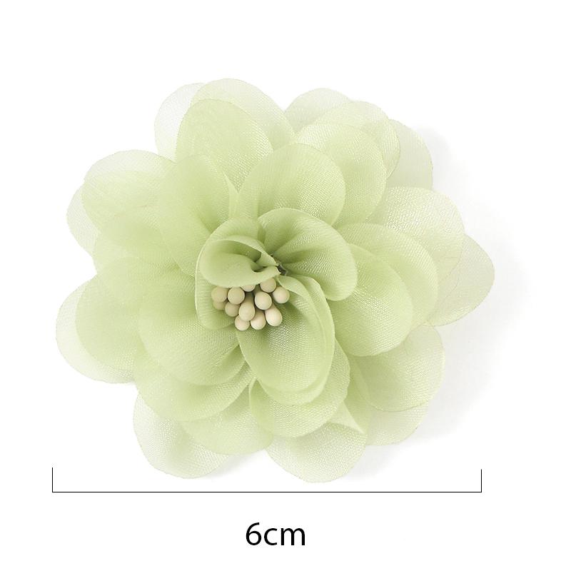 2/5Pcs 6CM Chiffon Fabric Artificial Flower For Home Room Wedding Invitation Artificial Flowers For Dress Decoration Accessories