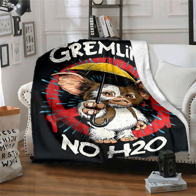 Gremlins Flannel Blanket Soft Warm All-Season Throw, Design for Camping, Car Travel, Hiking Sofa, Bed, Office Perfect Gift for Parties