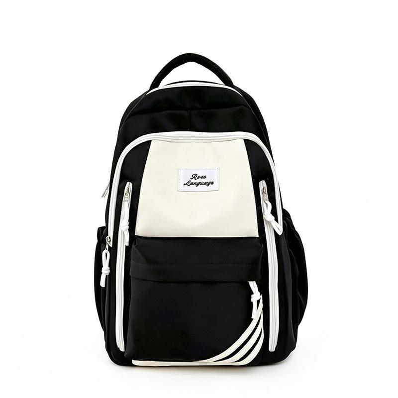 Schoolbag New Female Campus Simple Large Capacity Junior High School High School Student Backpack Leisure Large Capacity Backpack