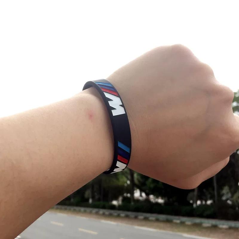 Car Valve Core BMW M-series Badge Bracelet Sports Men Women Rubber Hand Chain For BMW G30 G32 G01 G02 G05 G06 G07 G26 G23