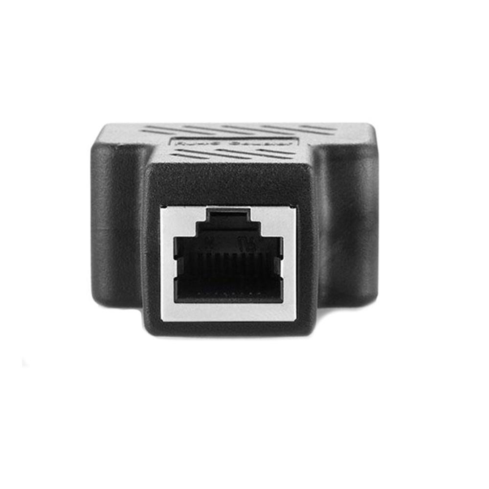1pc/2pcs 1 To 2 Ways RJ45 Ethernet LAN Network Splitter Double Adapter Ports Coupler Connector Extender Adapter Plug Connector Adapter