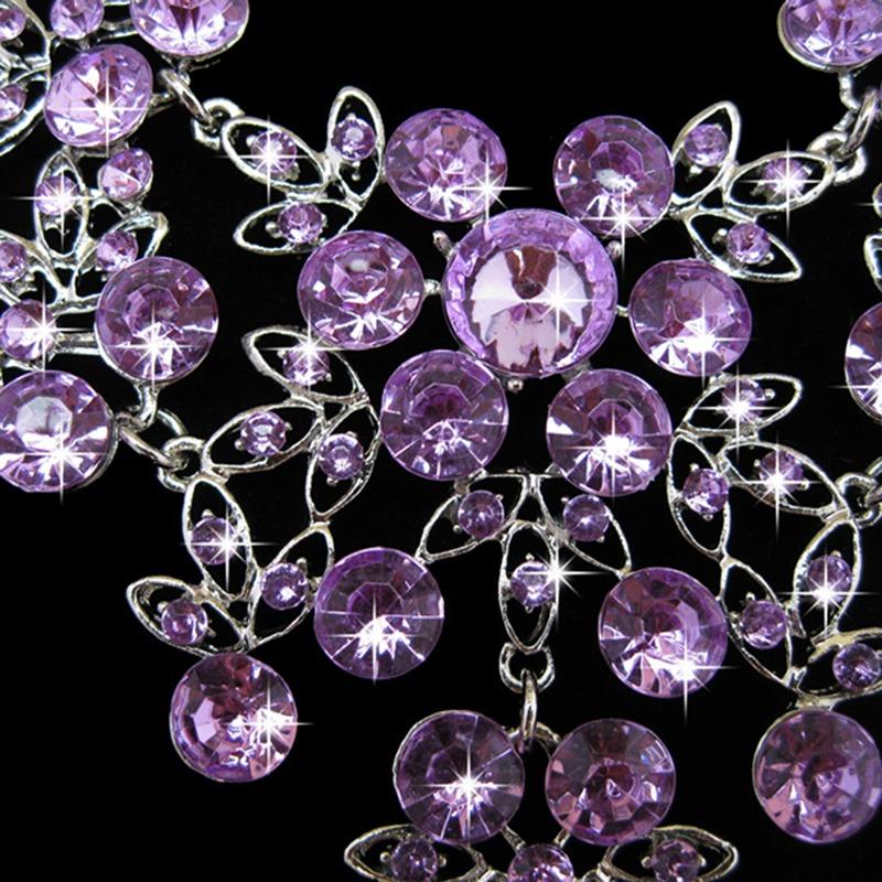 European and American Bride Drop Earrings Necklace Set Adjustable Pendant Necklace