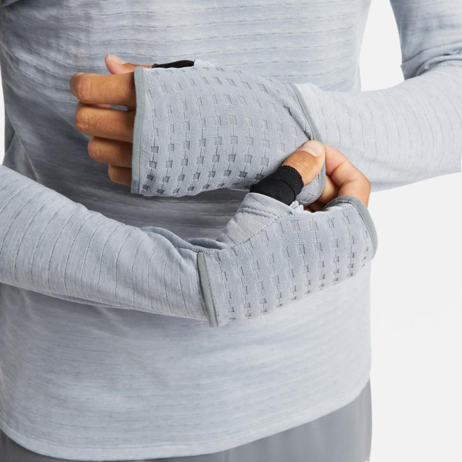 Nike Therma-Fit Repel Slim Fit Zip-Up Waterproof Long Sleeve T-Shirt Men Tops Gray DD5662-084