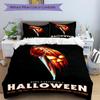John Carpenter's Halloween Returns to Theaters Bedding Set Comforter Cover Gift for Bedroom,Includes 1 Cover and 2 Pillowcases, No InsertB615